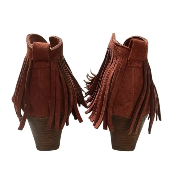 Fringe Suede Ankle Boots - Picture 4 of 6